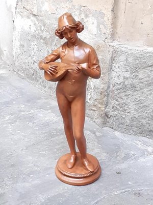 Musician Statue, 1800s, Terracotta-AKA-1794629