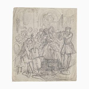 Musicians - Pencil on paper - 20th century 20th century-ZCI-759193