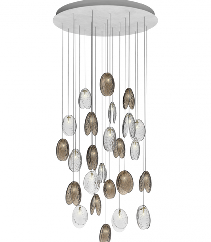 MUSSELS ROUND 26 - LED crystal pendant lamp by bomma
