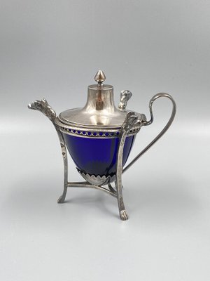 Mustard Pot in Sterling Silver, France, 1800s-CZ-1703585