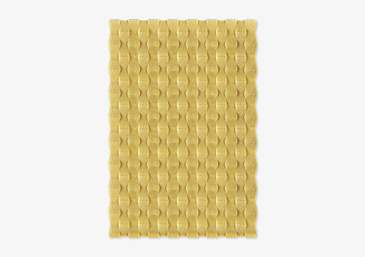 Mustard Rectangle Textured Rug from Marqqa