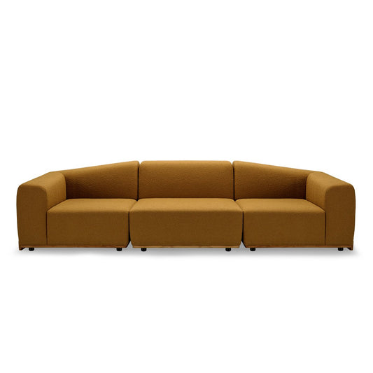 Mustard Saler Sofa 3-Seater by Santiago Sevillano for Emko, Set of 3