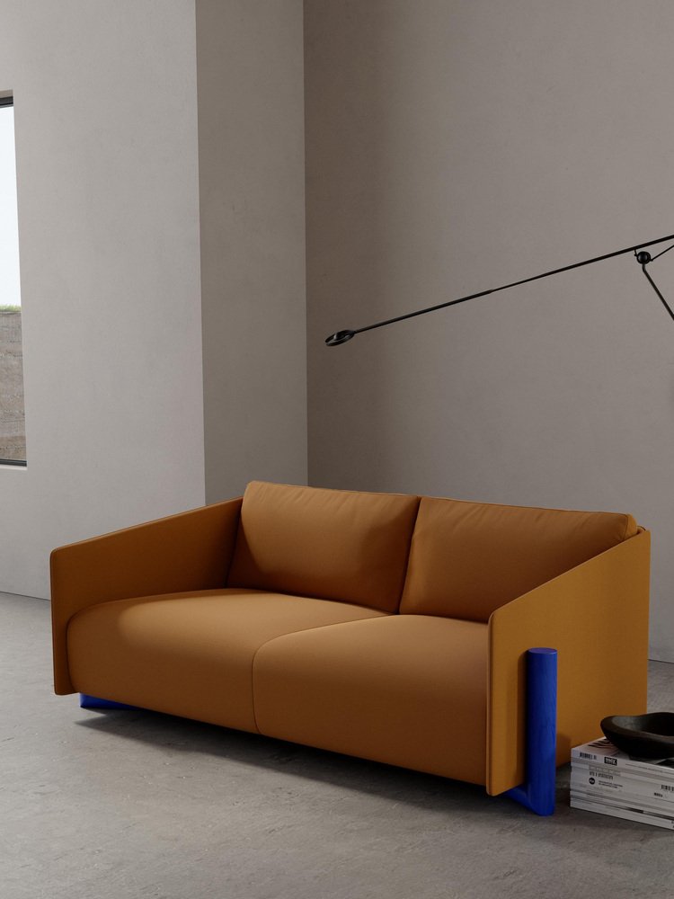 Mustard Timber 3-Seater Sofa by Kann Design