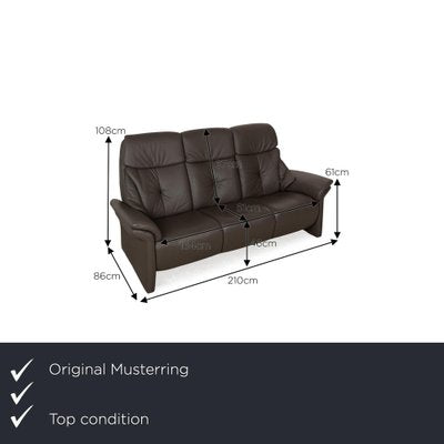 Musterring Three-Seater Sofa in Leather-RQW-2041472