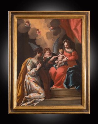 Mystical Marriage of Santa Caterina, Oil on Canvas, Framed-KKK-1221950