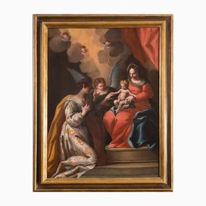 Mystical Marriage of Santa Caterina, Oil on Canvas, Framed-KKK-1221950