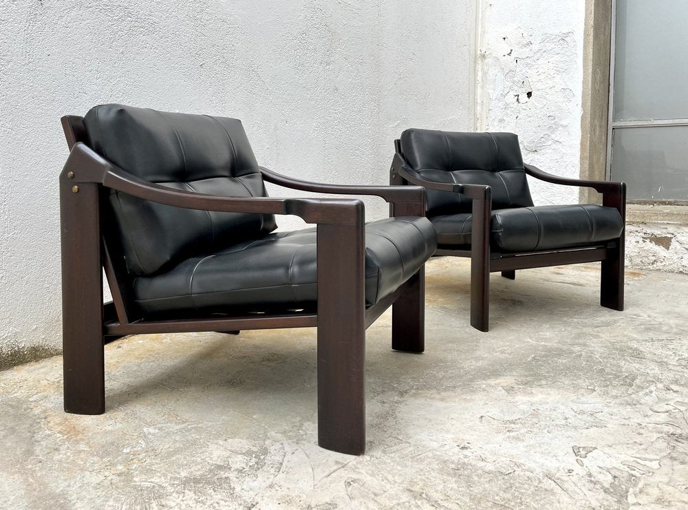 N.416 Sofa and Lounge Chairs by Gregorio Vicente Cortés for H. Muebles, Spain, 1964, Set of 3