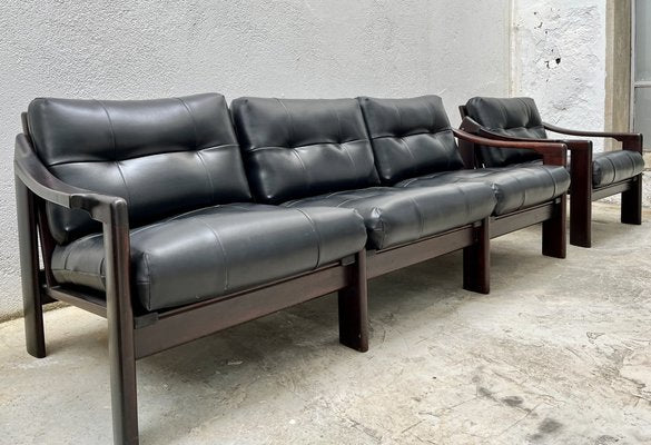 N.416 Sofa and Lounge Chairs by Gregorio Vicente Cortés for H. Muebles, Spain, 1964, Set of 3-HDF-1730519