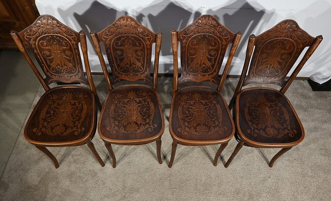 N ° 67 Dining Chairs by Jacob & Josef Kohn, 1900s, Set of 4-RVK-1763066