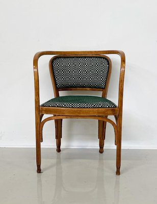 N° 715 Armchair in Fabric and Wood by Gustav Siegel for Kohn, Austria, 1900s-FGA-1723527