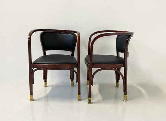 N° 715 Armchairs by Gustav Siegel for Kohn, Austria, 1900, Set of 2-FGA-1704252