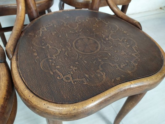 N28 Heart Chairs from Thonet, 1890s, Set of 5-EAD-1742709