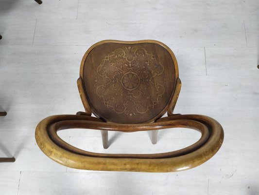 N28 Heart Chairs from Thonet, 1890s, Set of 5-EAD-1742709