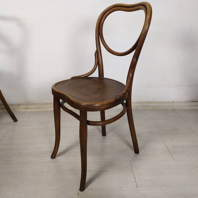 N28 Heart Chairs from Thonet, 1890s, Set of 5-EAD-1742709