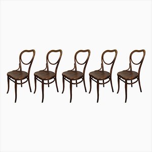 N28 Heart Chairs from Thonet, 1890s, Set of 5-EAD-1742709