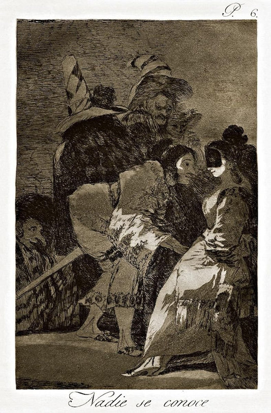 Nadie se conoce - Origina Etching by Francisco Goya - 1868 1868