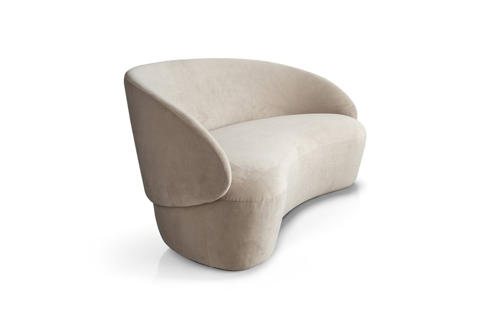 Naïve 2-Seater Sofa in Beige Velour by etc.etc. for Emko