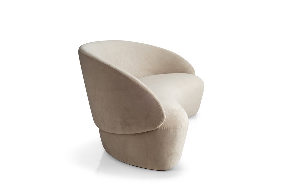 Naïve 2-Seater Sofa in Beige Velour by etc.etc. for Emko