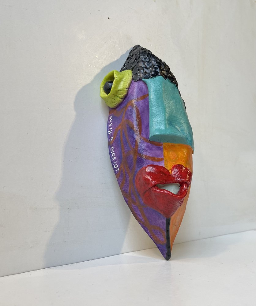 Naive Ceramic Wall Mask by Vivi Haacke, 2000s