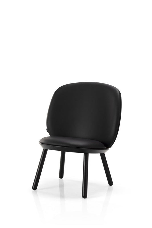 Naïve Low Chair in Lambada Black Leather by etc.etc. for Emko