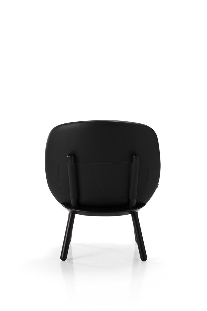 Naïve Low Chair in Lambada Black Leather by etc.etc. for Emko