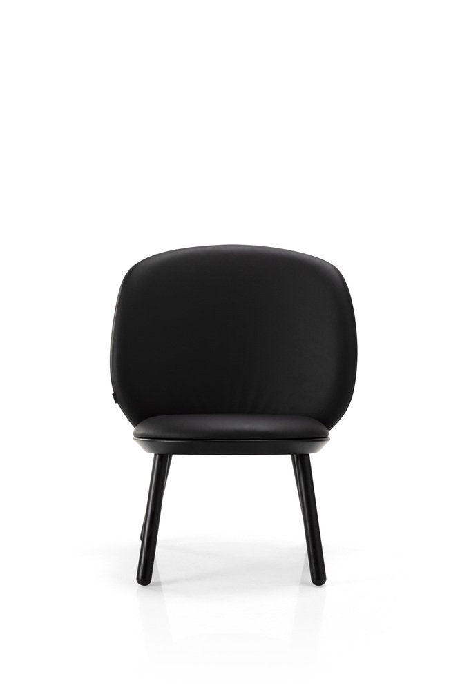 Naïve Low Chair in Lambada Black Leather by etc.etc. for Emko