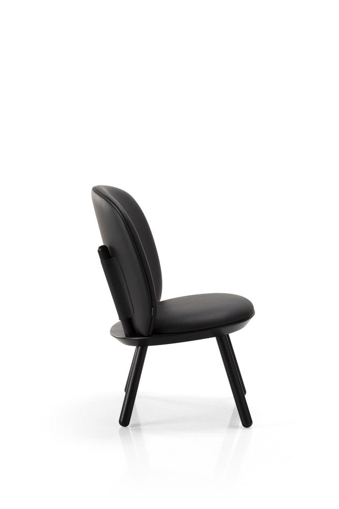 Naïve Low Chair in Lambada Black Leather by etc.etc. for Emko