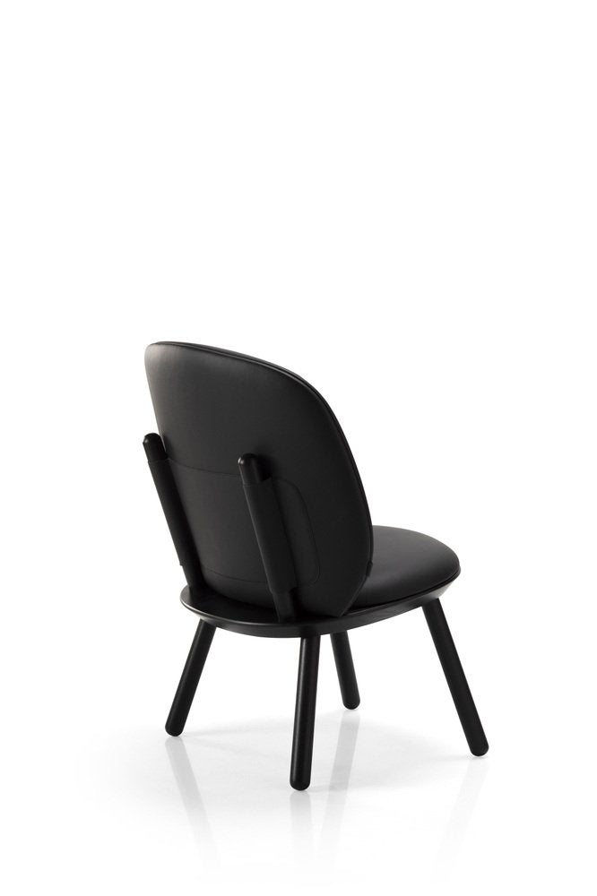 Naïve Low Chair in Lambada Black Leather by etc.etc. for Emko