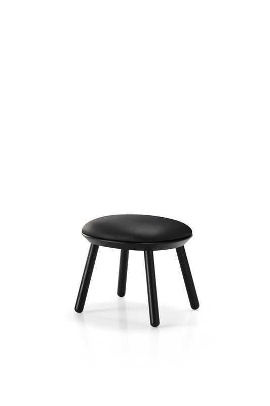 Naïve Ottoman in Lambada Black Leather by etc.etc. for Emko