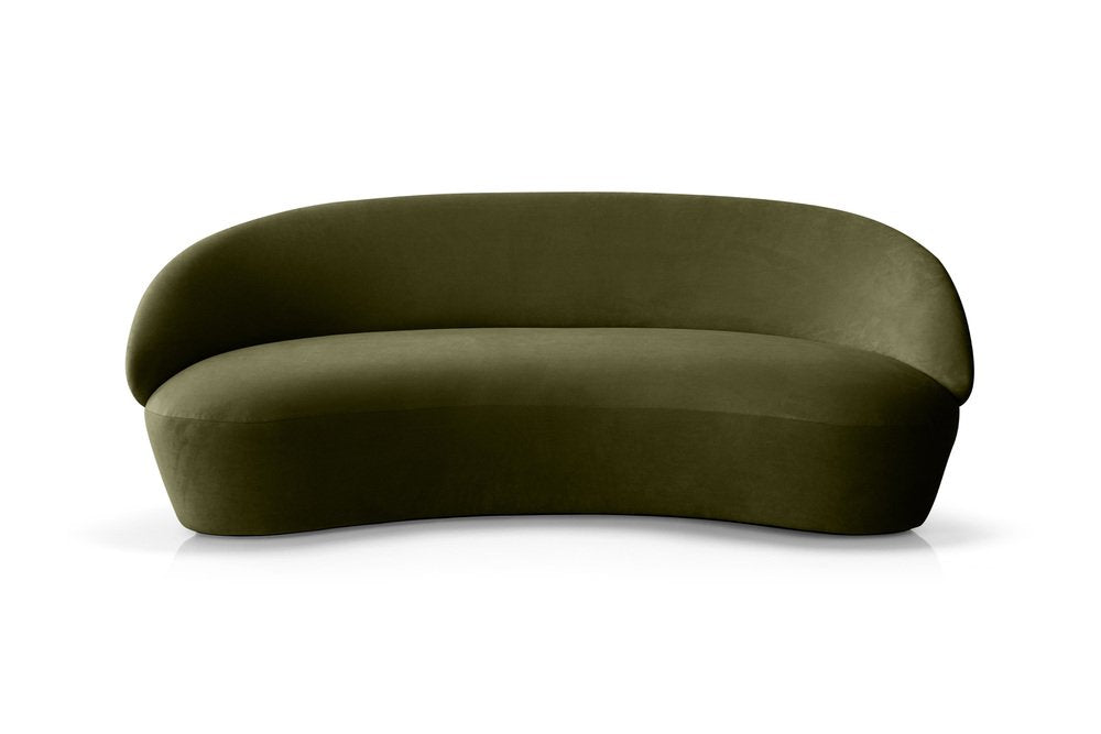 Naïve Sofa 3-Seater in Green Velour by etc.etc. for Emko