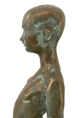 Naked Lady, Ronald Moll, Cold Cast Bronze Sculpture, 1990s-ARU-876138