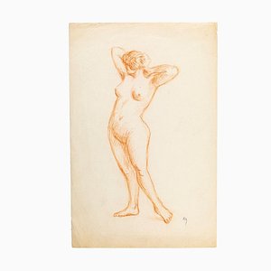 Naked Woman - Original Pencil Drawing Late 19th Century Late 19th Century-ZCI-760836