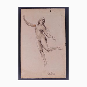 Nan Borazzo - Nude of Dancing Nymph - Original Pencil Drawing - 1931-ZCI-871313