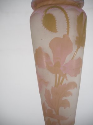 Nancy Glass Paste Vase with Poppies by Émile Galle-KHH-1300969