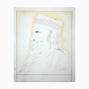 Nani Tedeschi, Portrait of Giuseppe Garibaldi, Drawing, 1970s-ZCI-1775846