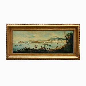 Naples, Posillipo School, Italian Landscape, 2004, Oil on Canvas, Framed-YUW-1313036