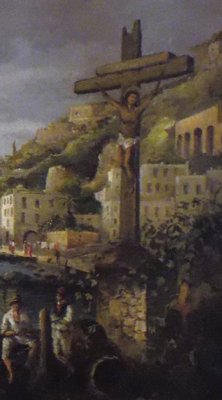 Naples, Posillipo School, Italian Landscape Painting, Oil on Canvas, Framed-YUW-1305227