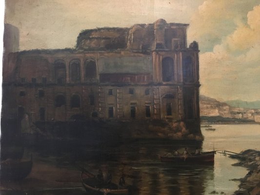 Naples, Posillipo School, Oil on Canvas, Framed-YUW-1312100