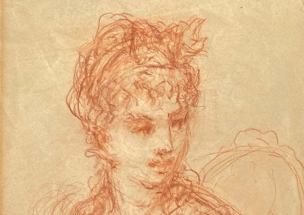 Napoleon I Era Artist, Portrait of a Woman, Early 19th Century, Sanguine