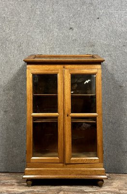 Napoleon III Apothecary Display Case with Inclined Surface in Oak, 1880s-MWB-2035896