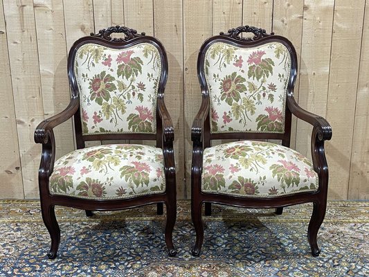 Napoleon III Armchairs, Set of 2-QYF-1768539