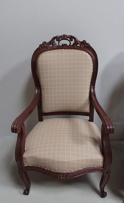 Napoleon III Armchairs, Set of 3-RVK-1111665