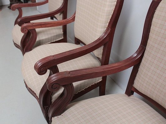 Napoleon III Armchairs, Set of 3-RVK-1111665