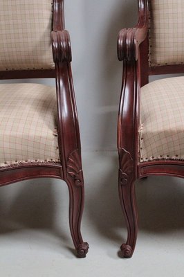 Napoleon III Armchairs, Set of 3-RVK-1111665