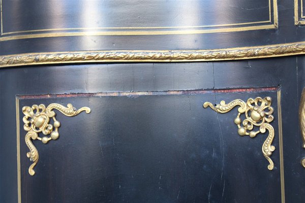 Napoleon III Black and Gilt Boulle Cabinet, 1860s-EH-1811385