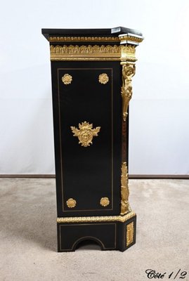 Napoleon III Blackened Pear Wood Support Unit, 19th Century-RVK-1702001