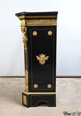 Napoleon III Blackened Pear Wood Support Unit, 19th Century-RVK-1702001