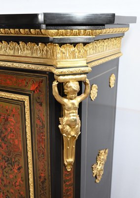 Napoleon III Blackened Pear Wood Support Unit, 19th Century-RVK-1702001