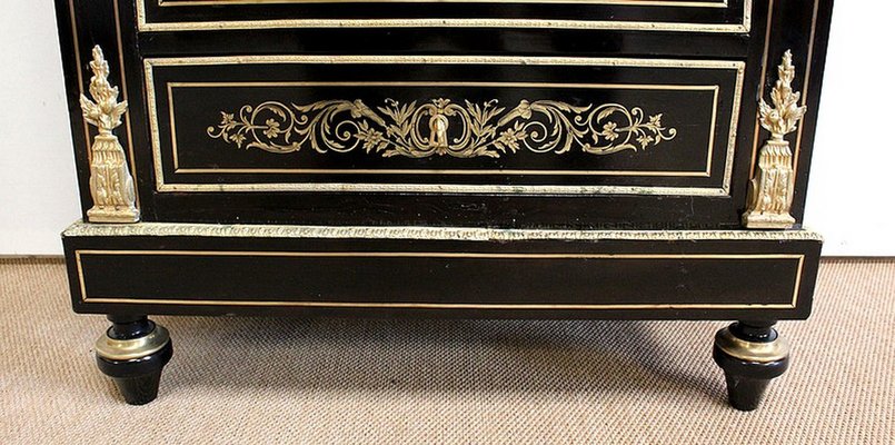 Napoleon III Blackened Wood Secretaire, 19th Century-RVK-990989