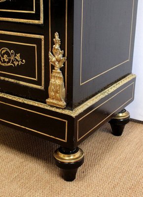 Napoleon III Blackened Wood Secretaire, 19th Century-RVK-990989